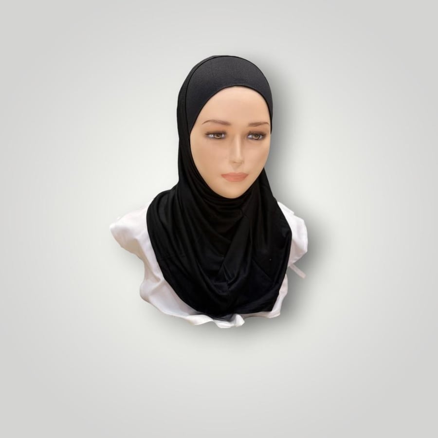 حجاب قطعتين قطن سادة