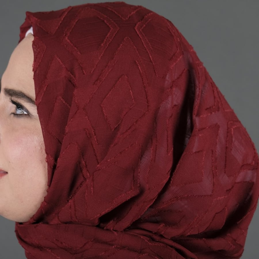 طرحة شيفون  مجكر شهري شال