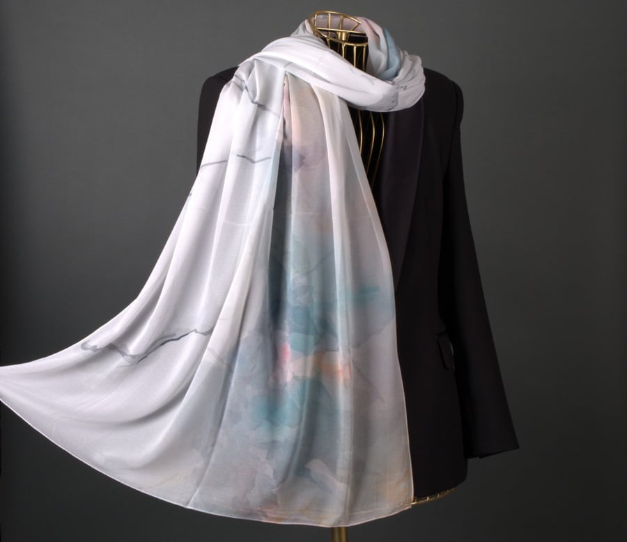 Nile headscarf chiffon embroidered shawl