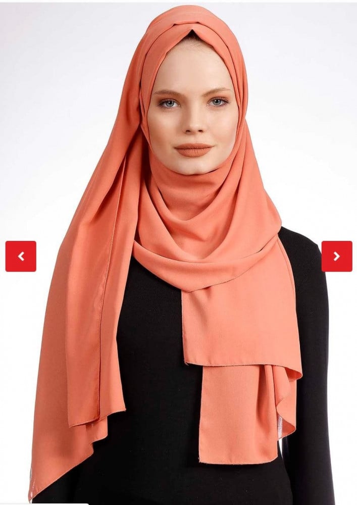 حجاب جاهز كريب خفيف و ثابت وسهل اللبس