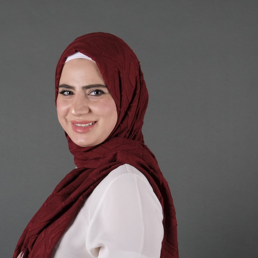 طرحة شيفون  مجكر شهري شال