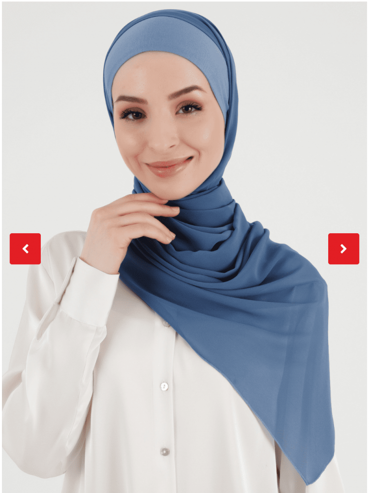 حجاب جاهز شيفون مع قطن