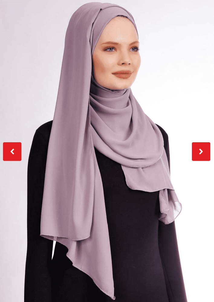 حجاب جاهز كريب خفيف و ثابت وسهل اللبس