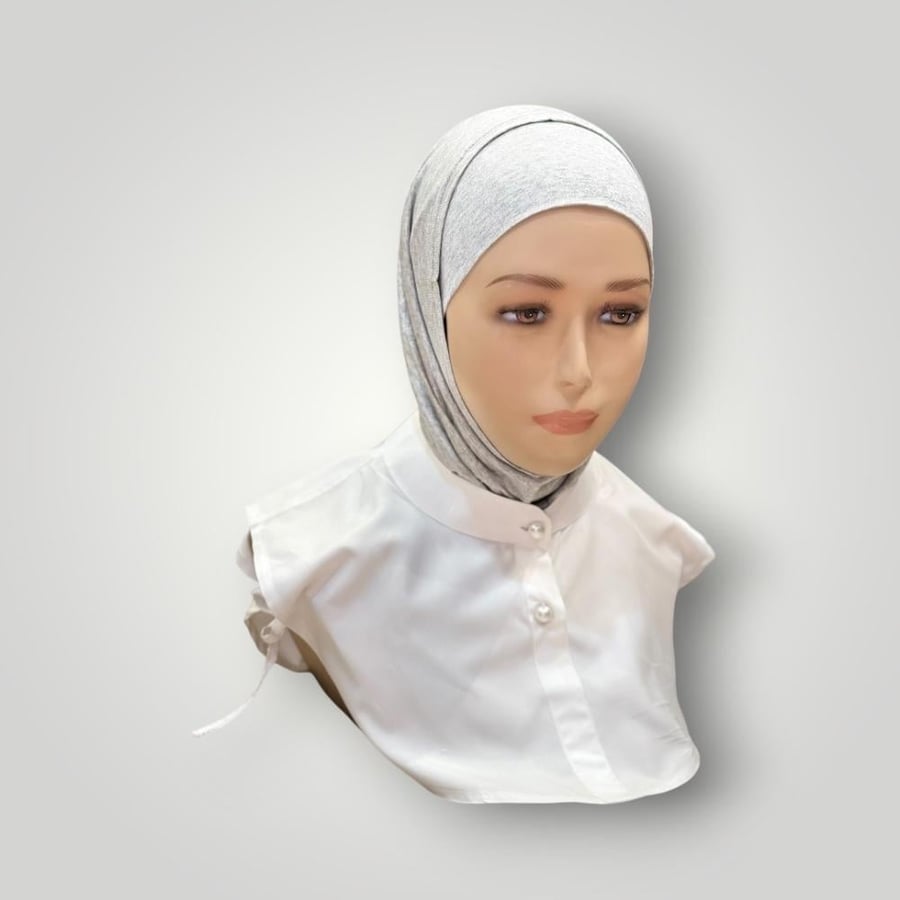 حجاب قطعتين قطن سادة