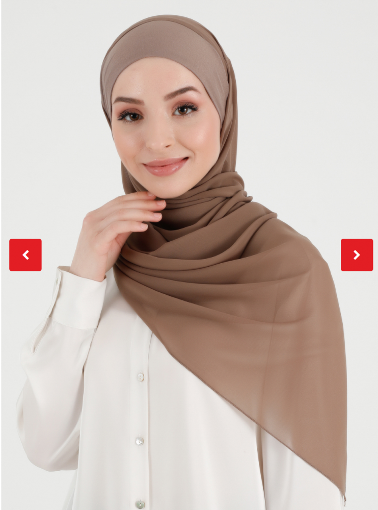 حجاب جاهز شيفون مع قطن