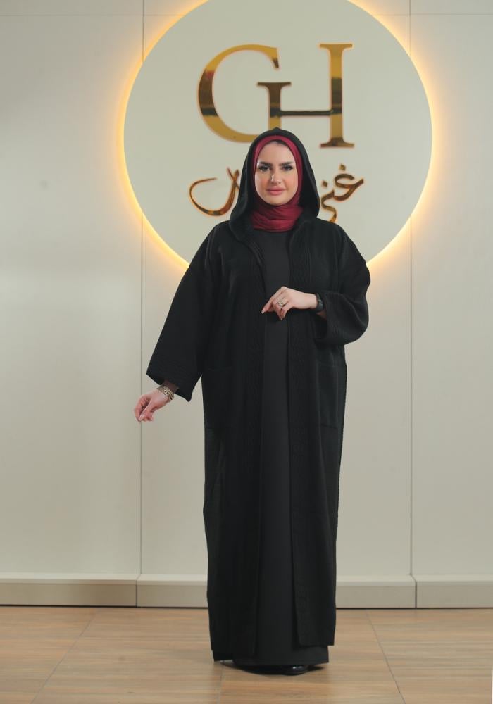 بشت غنى حجاب صوف بطاقية