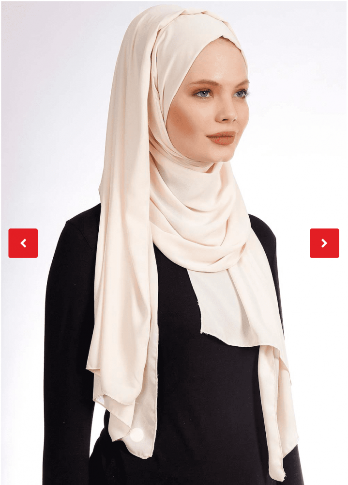 حجاب جاهز كريب خفيف و ثابت وسهل اللبس