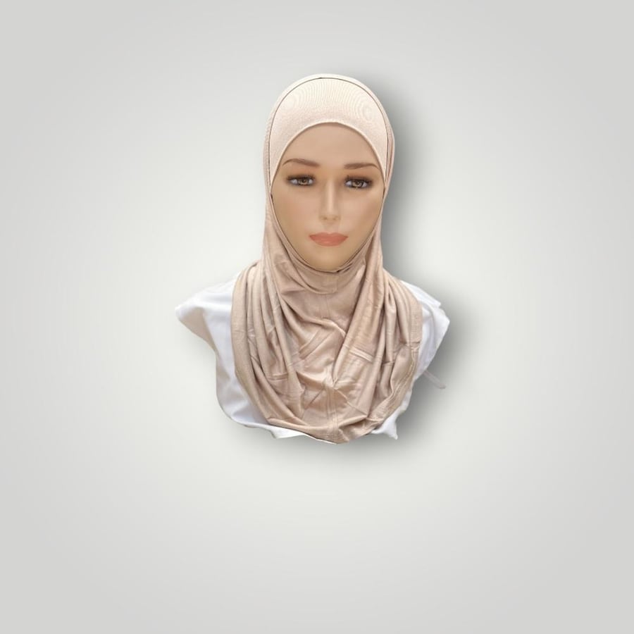 حجاب قطعتين قطن سادة