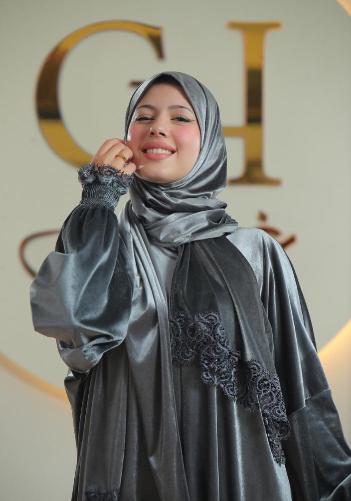 شرشف صلاة غنى حجاب مخمل شتوي سادة