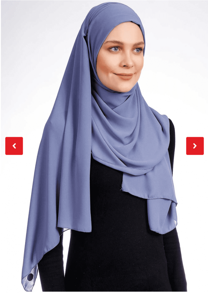 حجاب جاهز كريب خفيف و ثابت وسهل اللبس