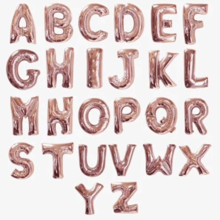 Helium Rose Gold letter