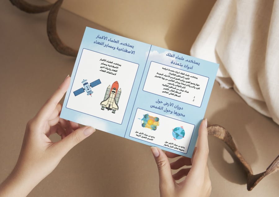مطوية نظام الأرض والشمس