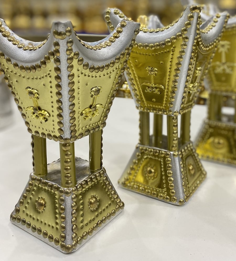 طقم 3 مباخر سيفين ونخلة فضي