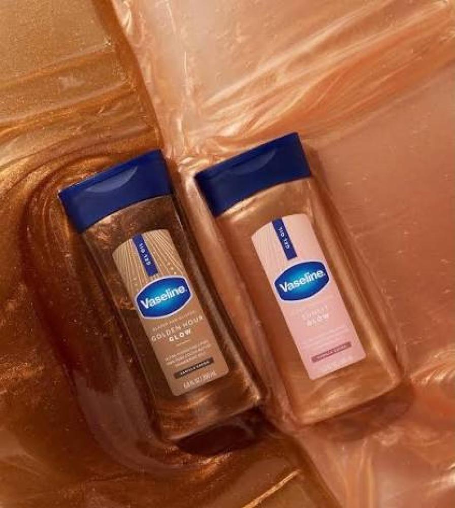 فازلين عناية مرطبه بجلو بلمعة مضيئة – جل زيت للجسم 200 مل