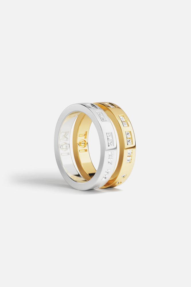 APM Monaco | morse code | 18k Yellow Gold Plated | خاتم TOI MOI من Morse Code