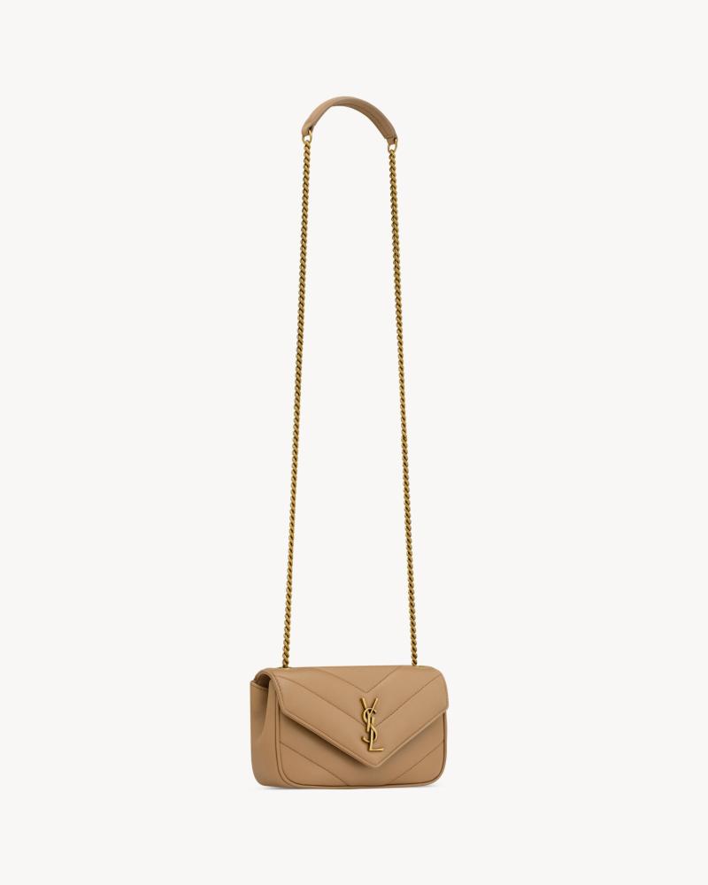 Saint Laurent | LOULOU MINI IN LAMBSKIN | NATURAL TAN