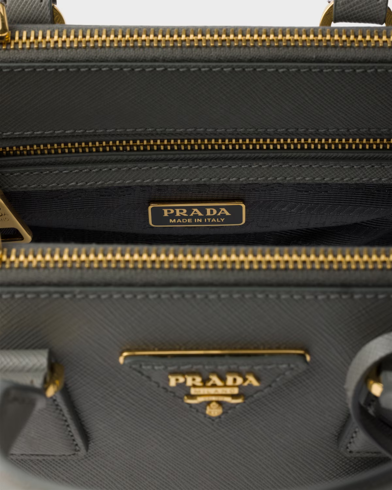 Prada | Prada Galleria mini Saffiano leather bag | Color: Slate Gray