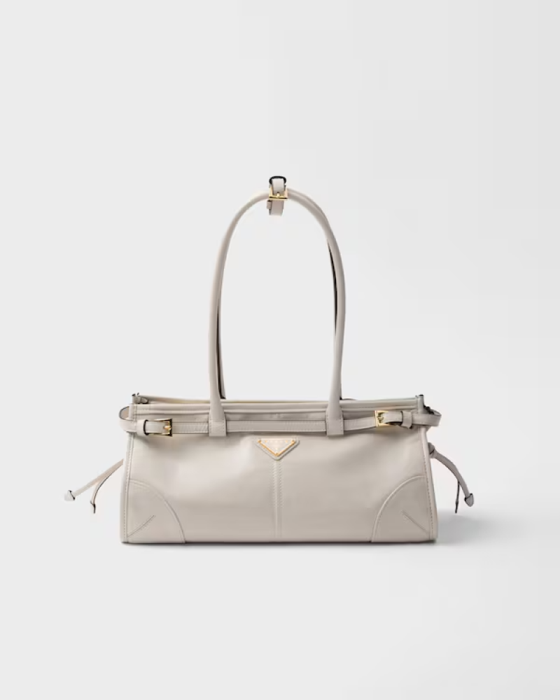 Prada | Prada Bonnie medium leather handbag  |  Color:  White
