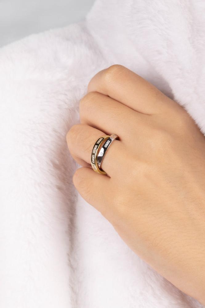APM Monaco | morse code | Sterling Silver | خاتم Amour Love بتصميم متشابك من Morse Code
