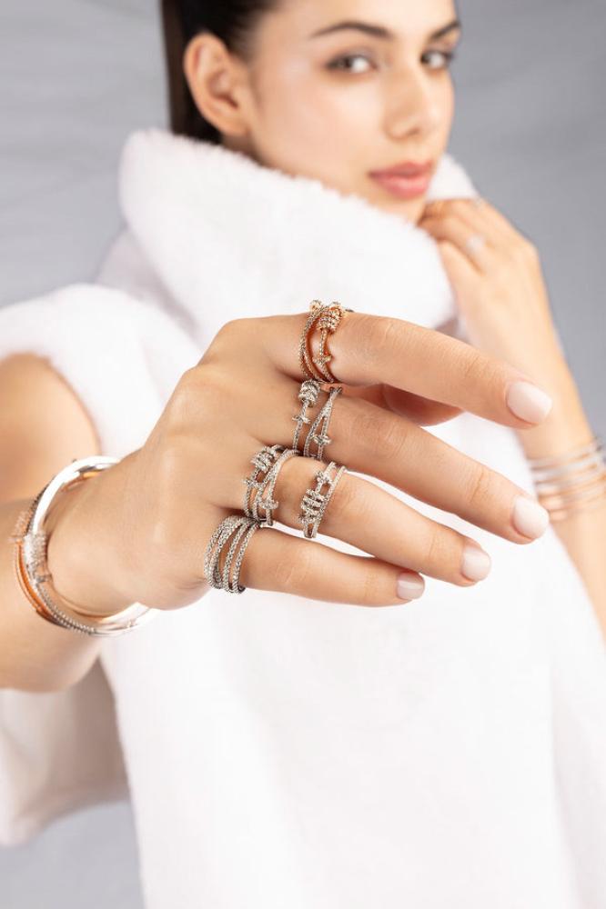 APM Monaco | croisette | Sterling Silver | خاتم خماسي مستدير