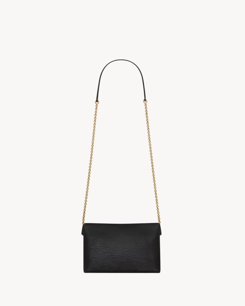 Saint Laurent | Cassandre lambskin chain clutch | BLACK