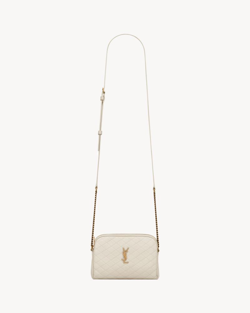 Saint Laurent | GABY lambskin zipped pouch | VINTAGE WHITE