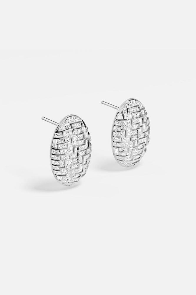 APM Monaco | hiver | Sterling Silver | statement earrings with Ice maze design