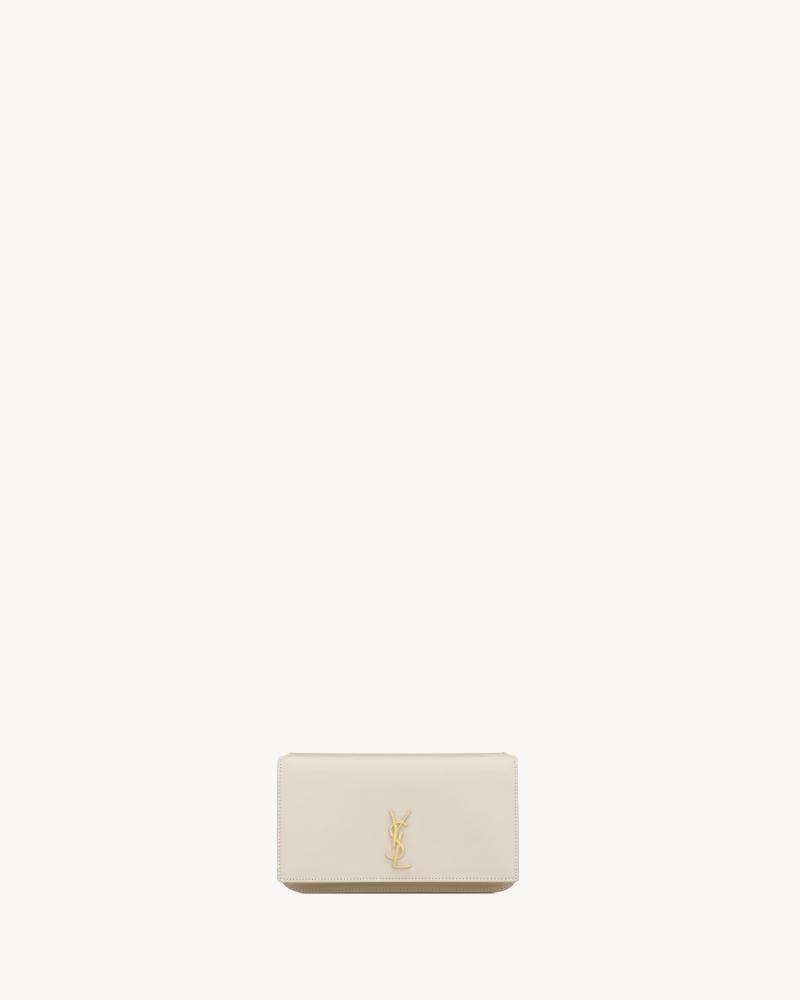 Saint Laurent | CASSANDRE LEATHER PHONE CASE | VINTAGE WHITE
