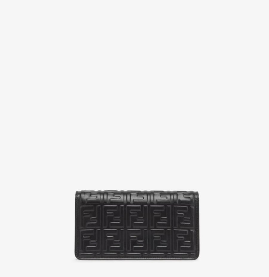 Fendi | Wallet On Chain Baguette | Black nappa leather wallet