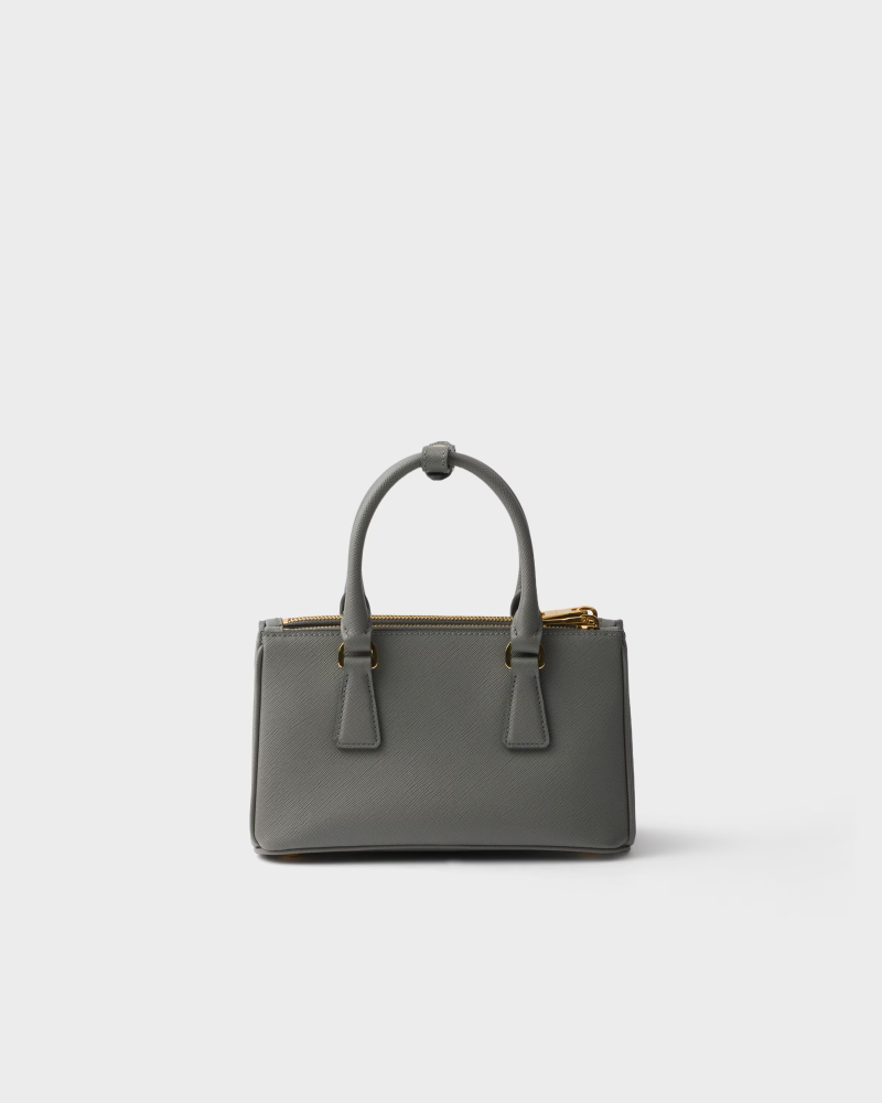 Prada | Prada Galleria mini Saffiano leather bag | Color: Slate Gray
