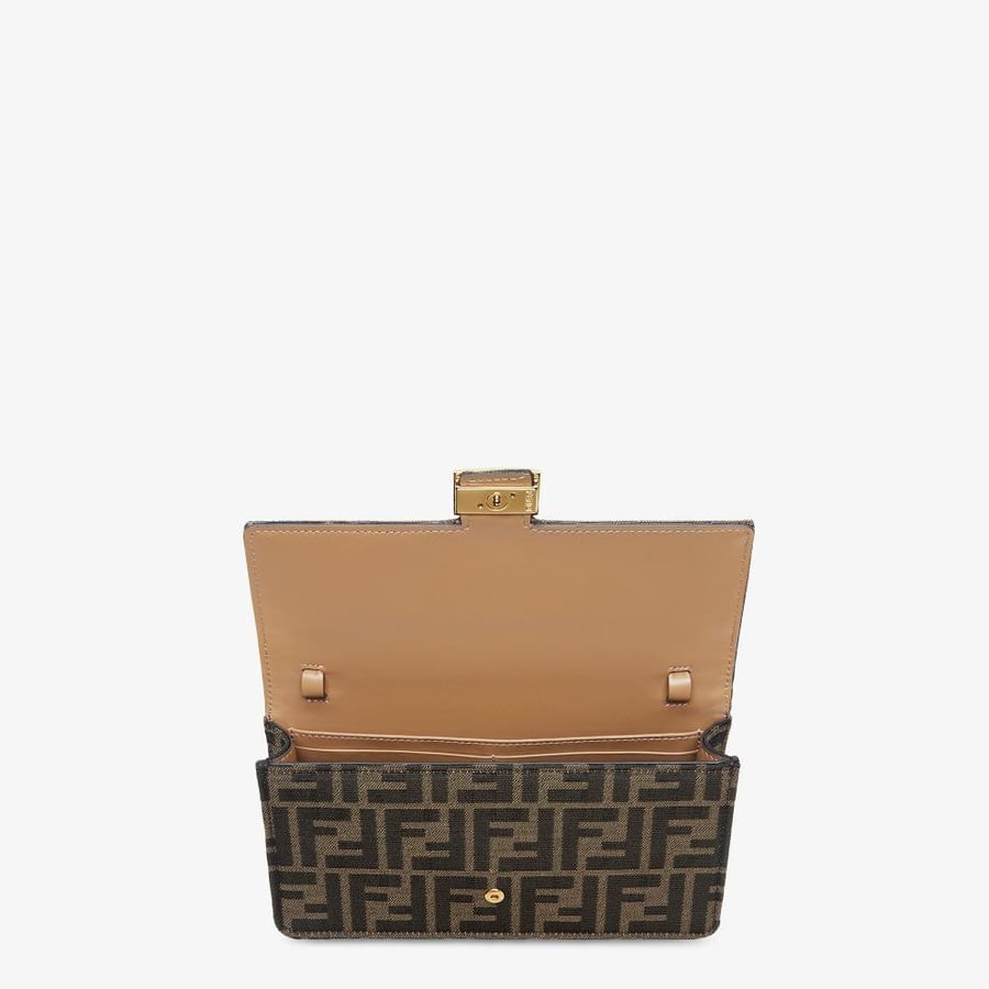 Fendi | Wallet On Chain Baguette | Brown FF fabric wallet
