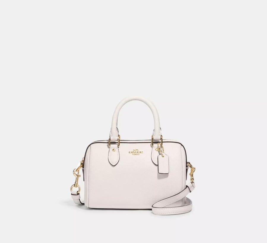 COACH |  Mini Rowan Crossbody Bag In Signature Canvas With Fringe