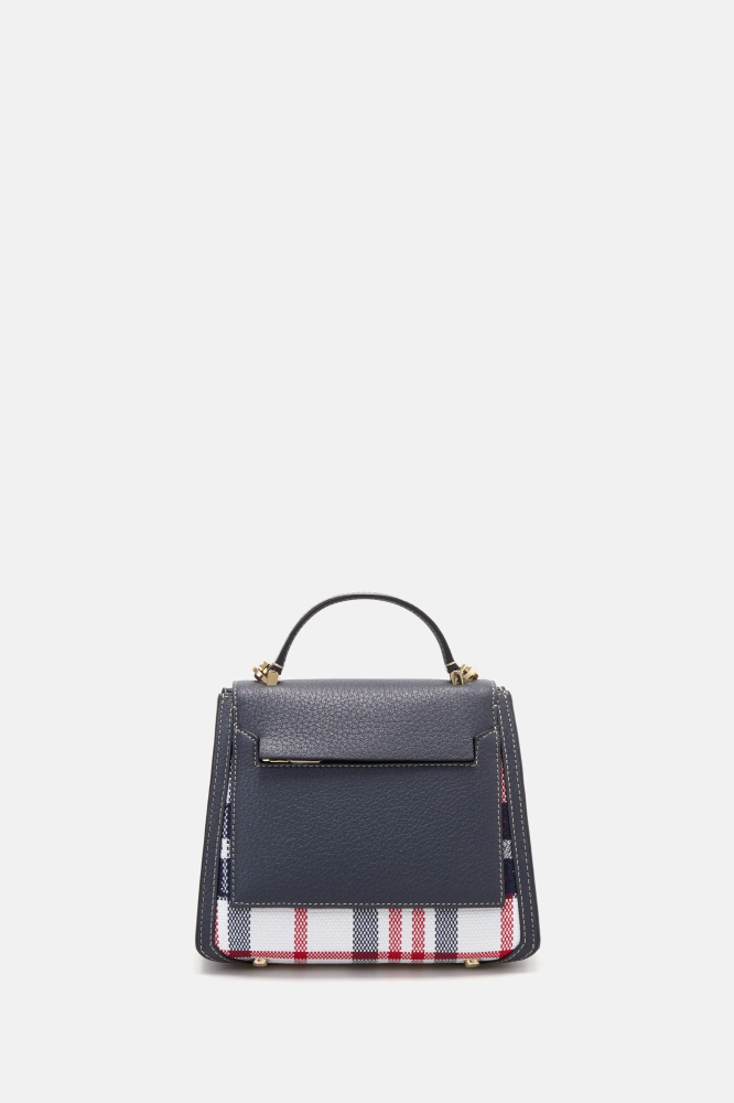 Carolina Herrera | Doma Insignia Satchel | Mini Crossbody Bag | Colour NAVY/WHITE/RED