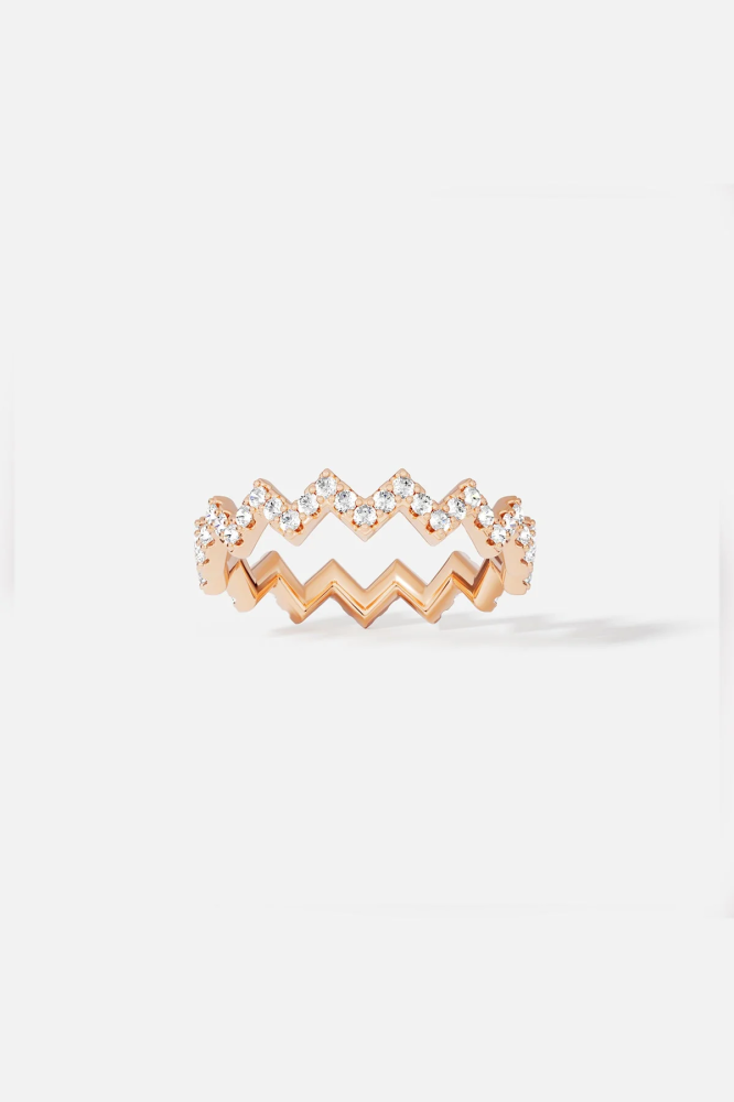 APM Monaco | croisette | 18k Rose Gold Plated | خاتم Up and Down