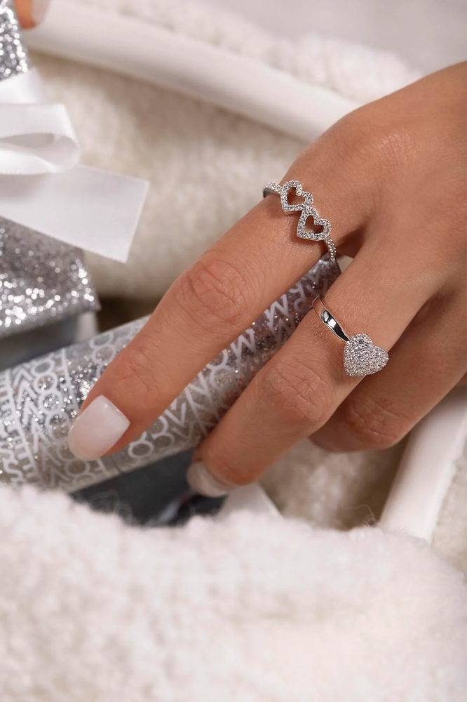 APM Monaco |  hiver   | Sterling Silver | خاتم على شكل قلب