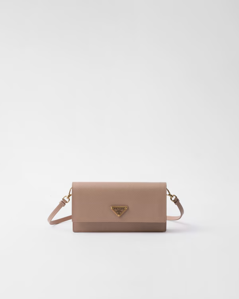 Prada | Saffiano leather mini-bag  |  Color:  Powder Pink