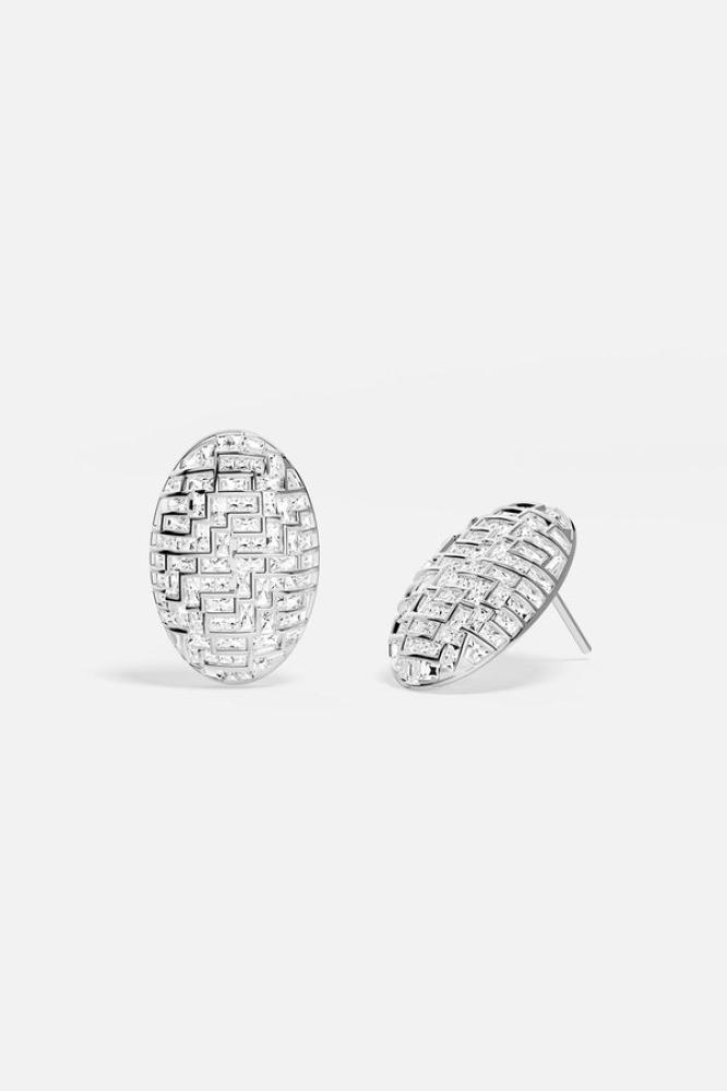 APM Monaco | hiver | Sterling Silver | statement earrings with Ice maze design