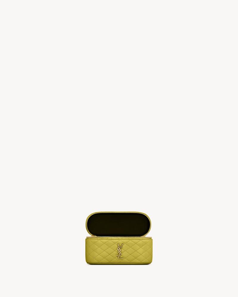 Saint Laurent | GABY lambskin vanity bag | DARK CHARTREUSE