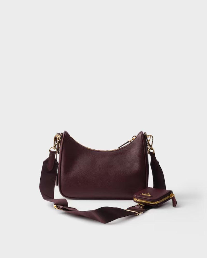 Prada | Prada Re-Edition 2005 Saffiano leather bag  |  Color:  Burgundy