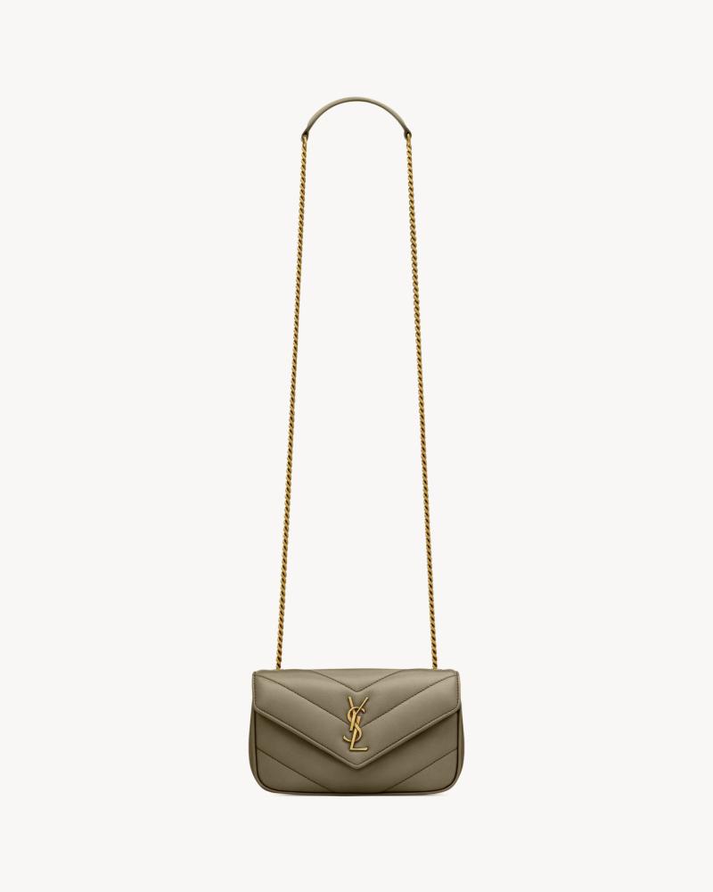 Saint Laurent | LOULOU MINI IN LAMBSKIN | DARK STRONG MOSS