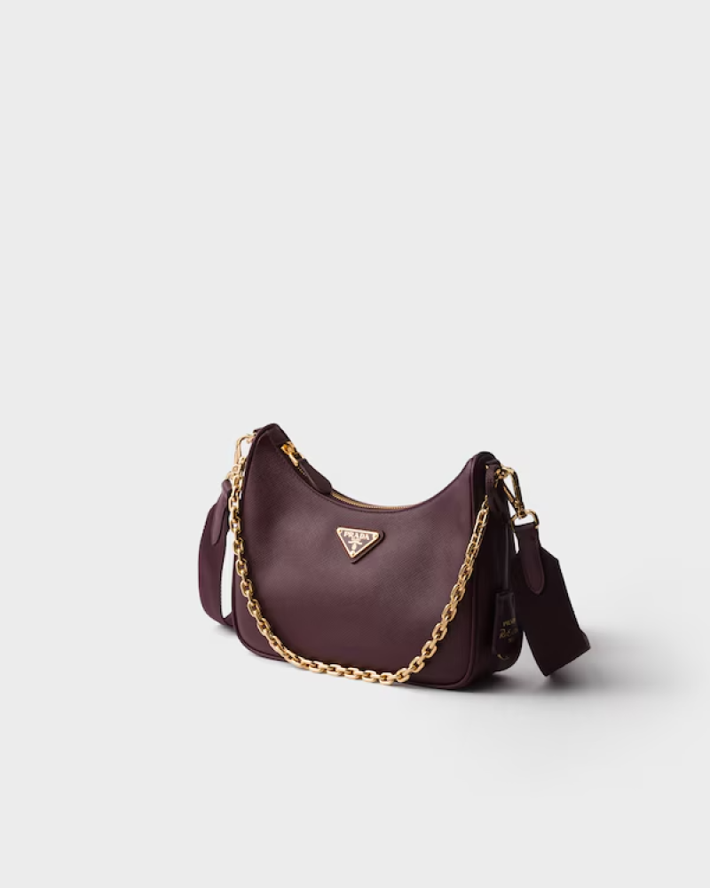 Prada | Prada Re-Edition 2005 Saffiano leather bag  |  Color:  Burgundy
