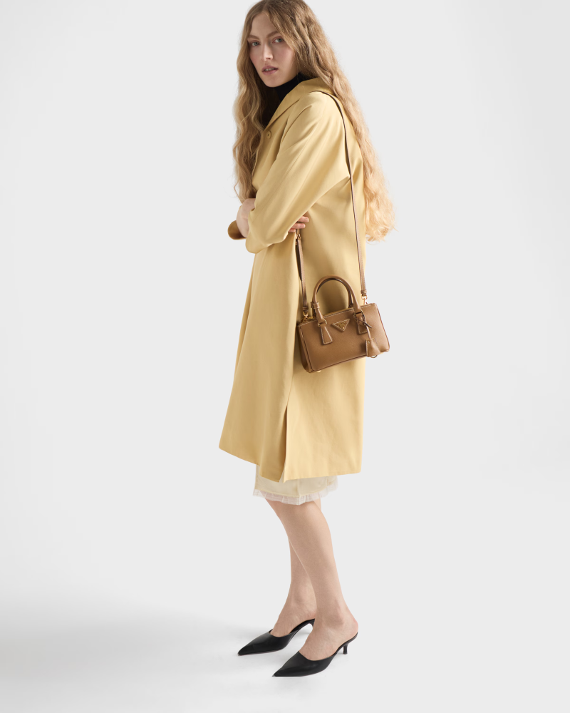 Prada | Prada Galleria mini Saffiano leather bag  |  Color:  Caramel