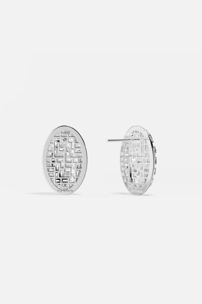 APM Monaco | hiver | Sterling Silver | statement earrings with Ice maze design