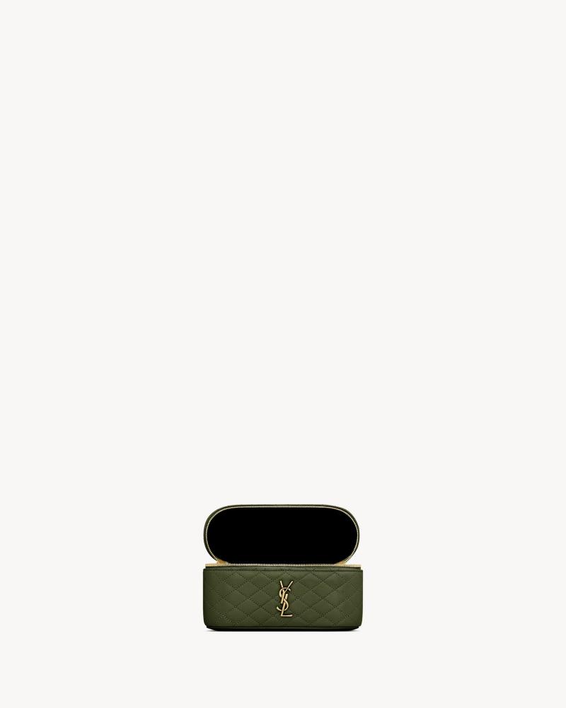 Saint Laurent | GABY lambskin vanity bag | OLIVE WOOD