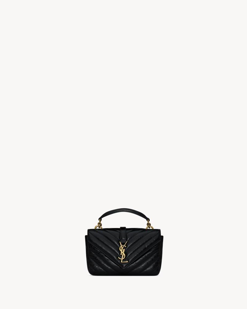 Saint Laurent | MINI COLLEGE in shiny leather | BLACK