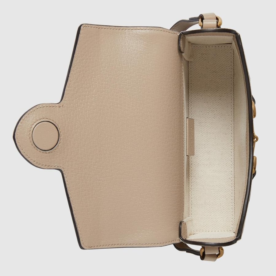 Gucci | Gucci Horsebit 1955 mini bag | beige and white GG Supreme