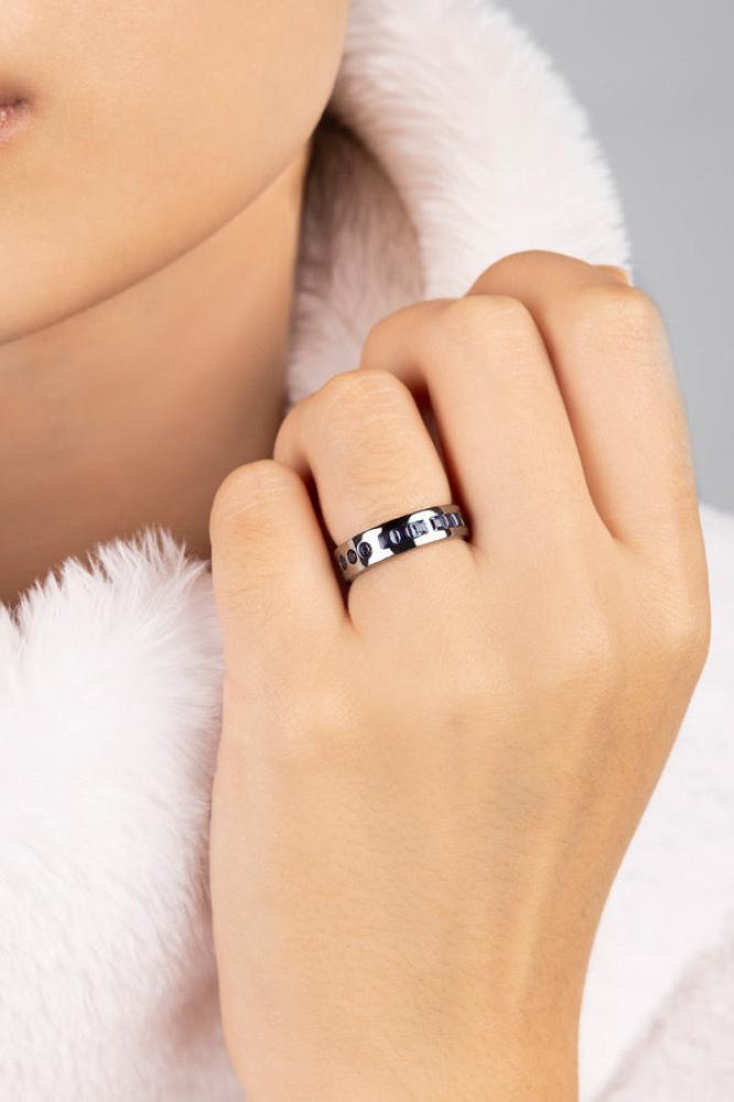 APM Monaco | morse code | Sterling Silver | خاتم Smile بتصميم شفرة مورس