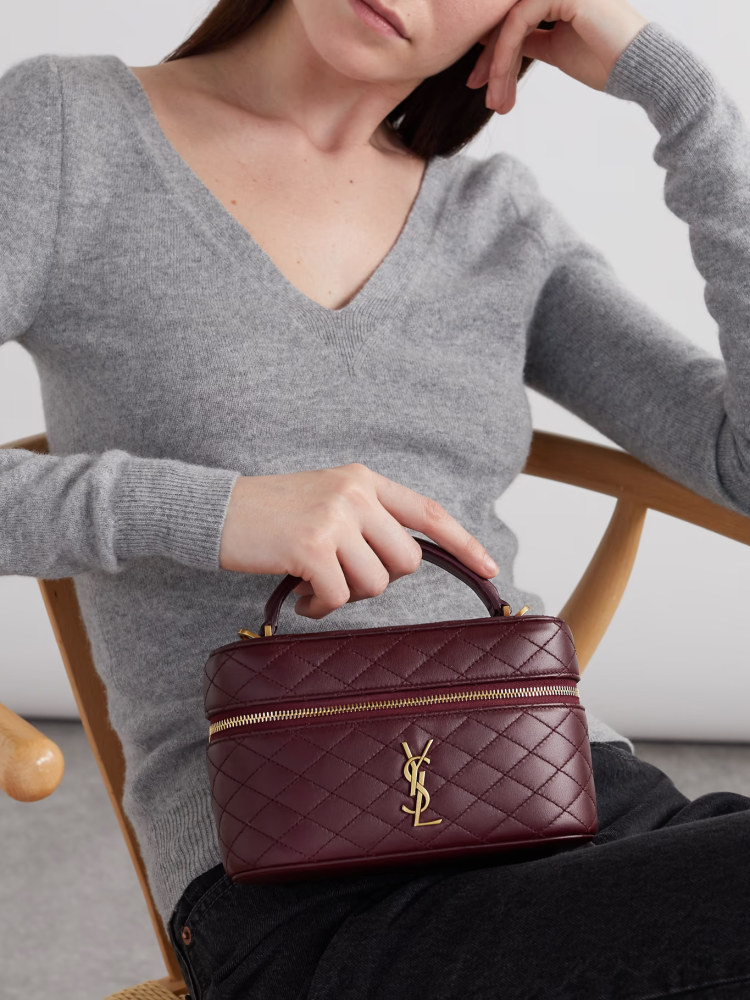 Saint Laurent | GABY lambskin vanity bag | CABERNET RED