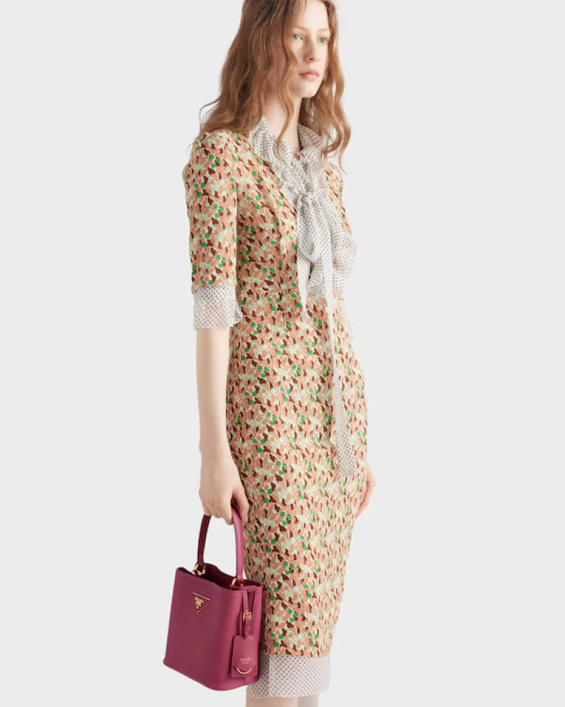Prada | Prada Panier mini Saffiano leather bag | Color: Bruyere Pink