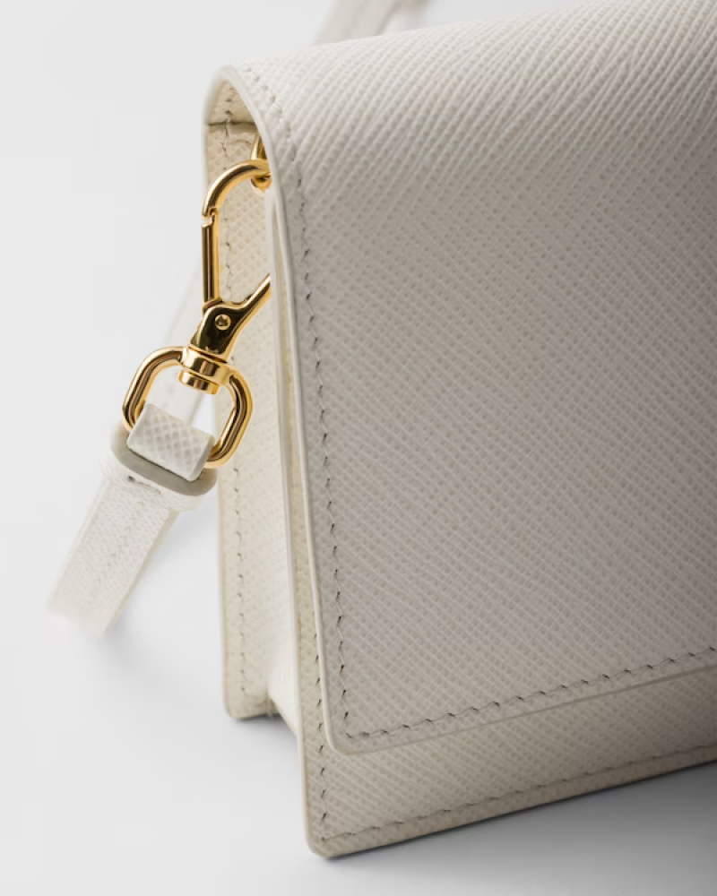 Prada | Saffiano leather mini-bag  |  Color:  White